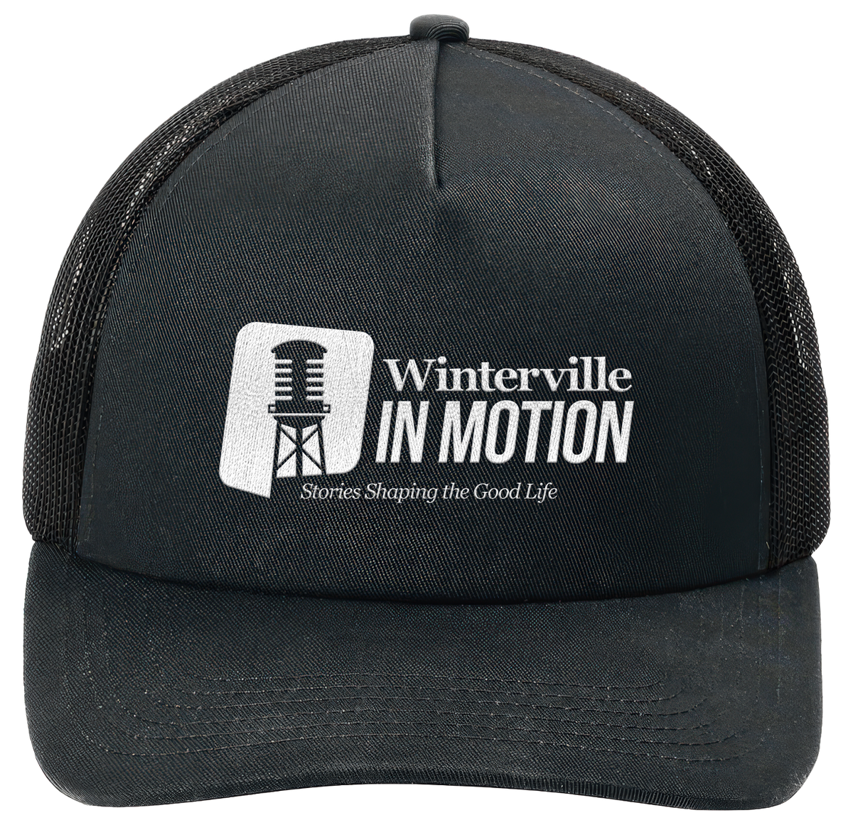 Black/Black 5-Panel Snapback Cap - inmotion