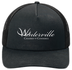 Black/Black 5-Panel Snapback Cap