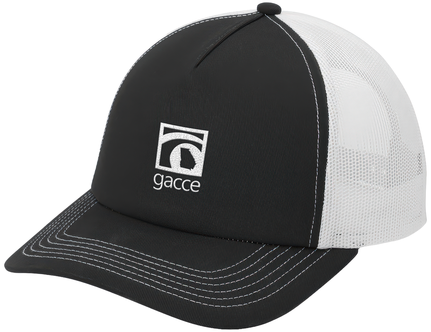 Black/White 5-Panel Snapback Cap