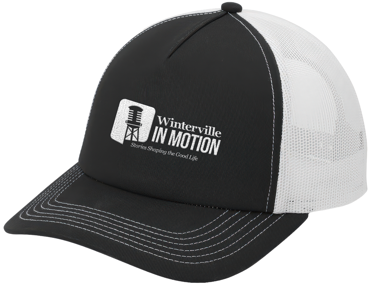 Black/White 5-Panel Snapback Cap - inmotion