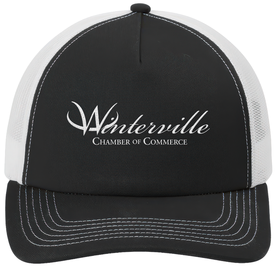 Black/White 5-Panel Snapback Cap