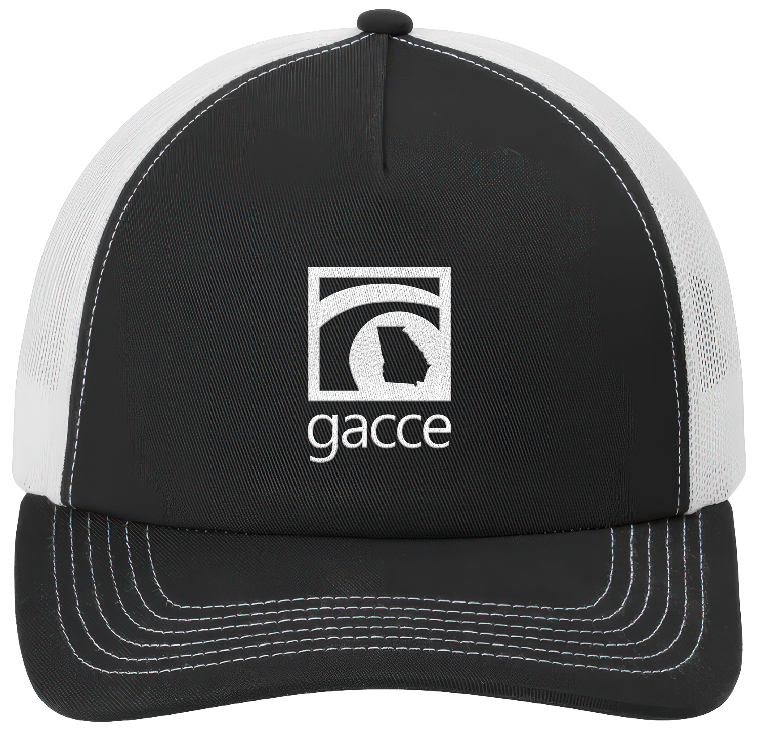 Black/White 5-Panel Snapback Cap