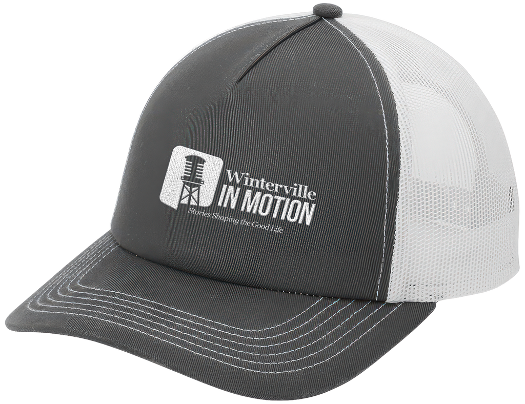 Grey Steel/White 5-Panel Snapback Cap - inmotion