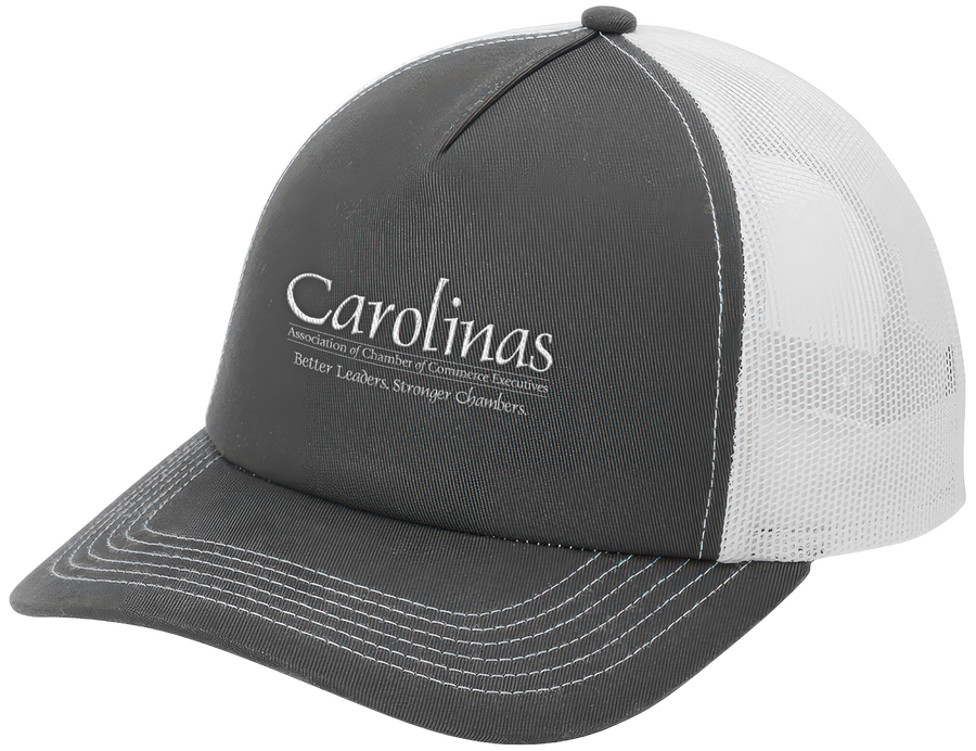 Grey Steel/White 5-Panel Snapback Cap