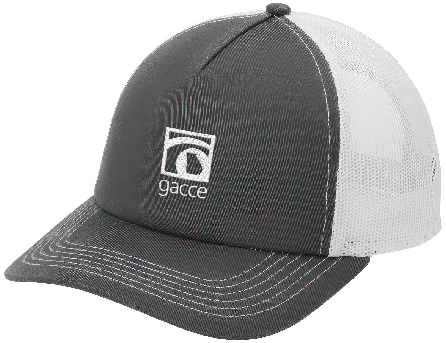 Grey Steel/White 5-Panel Snapback Cap