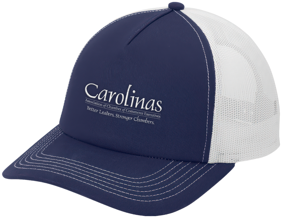 True Navy/White 5-Panel Snapback Cap