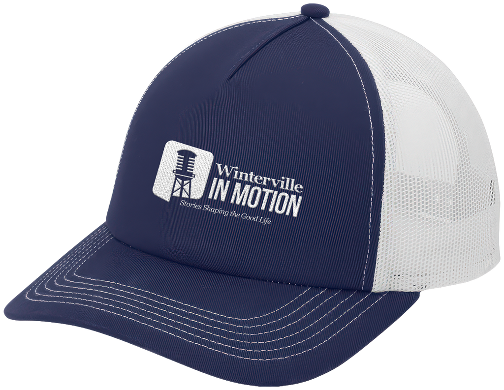 True Navy/White 5-Panel Snapback Cap - inmotion