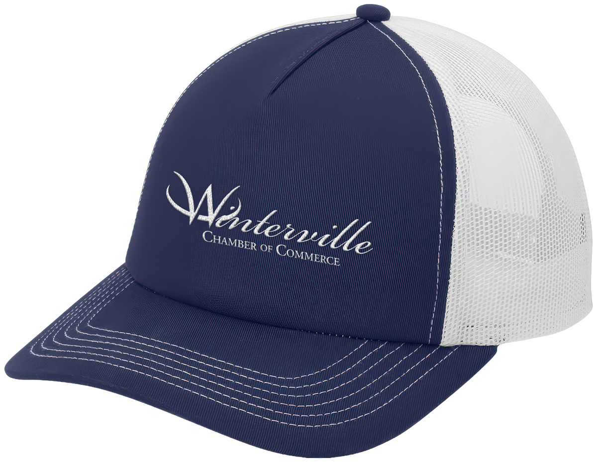 True Navy/White 5-Panel Snapback Cap