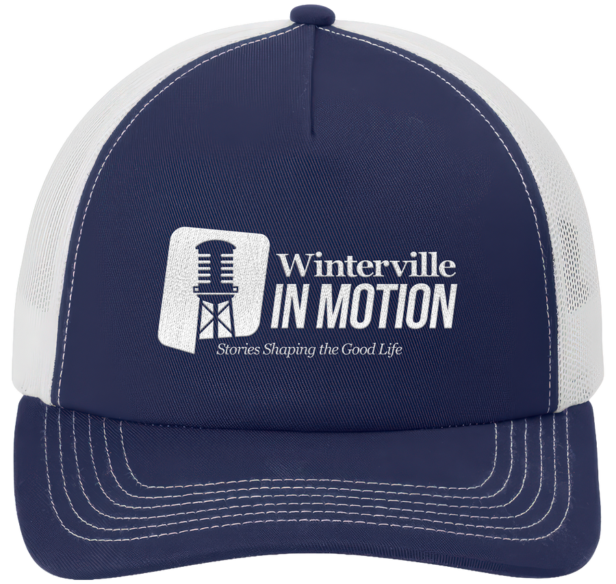 True Navy/White 5-Panel Snapback Cap - inmotion