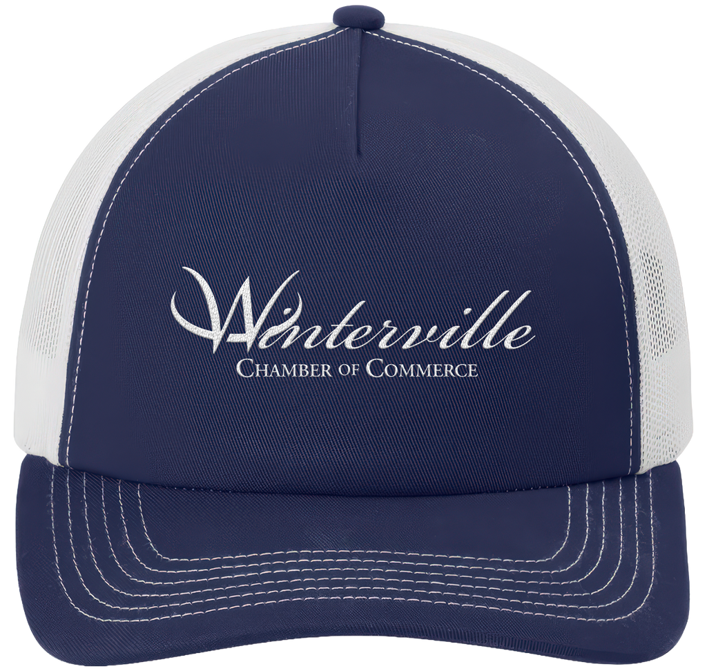 True Navy/White 5-Panel Snapback Cap