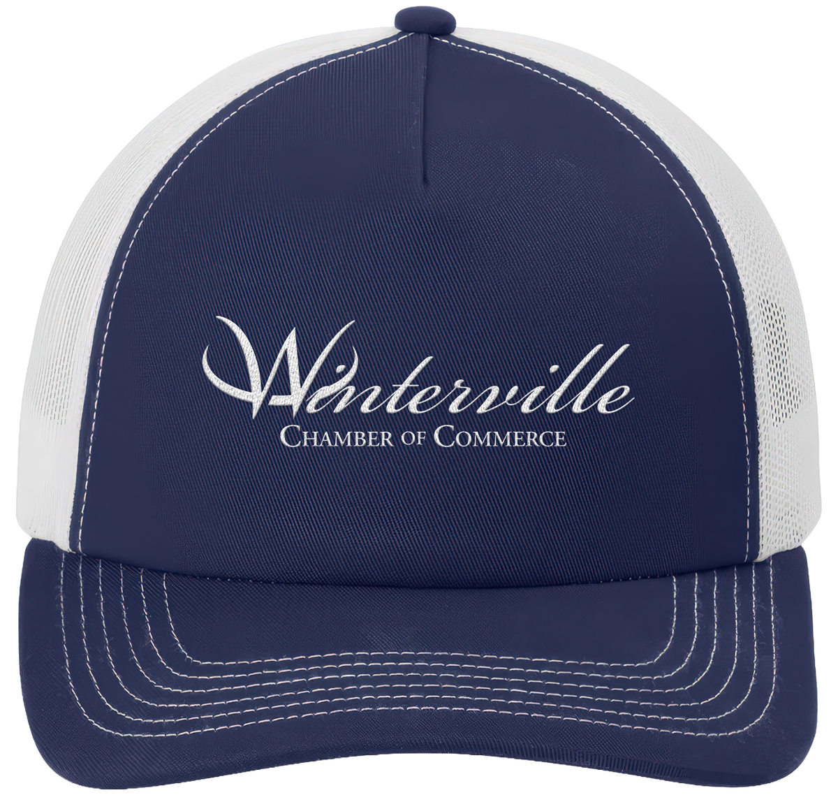 True Navy/White 5-Panel Snapback Cap