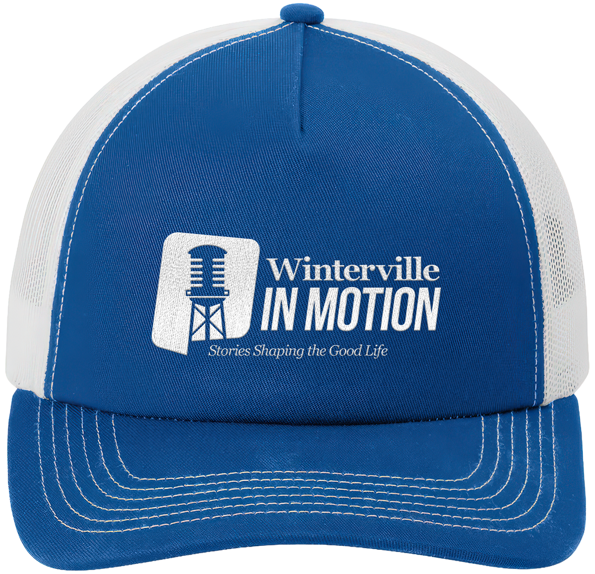 Patriot Blue/White 5-Panel Snapback Cap - inmotion