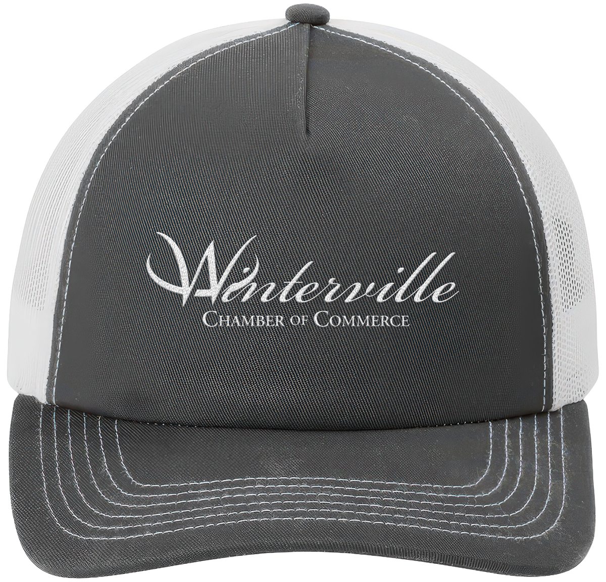 Grey Steel/White 5-Panel Snapback Cap