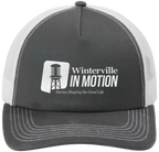 Grey Steel/White 5-Panel Snapback Cap - inmotion