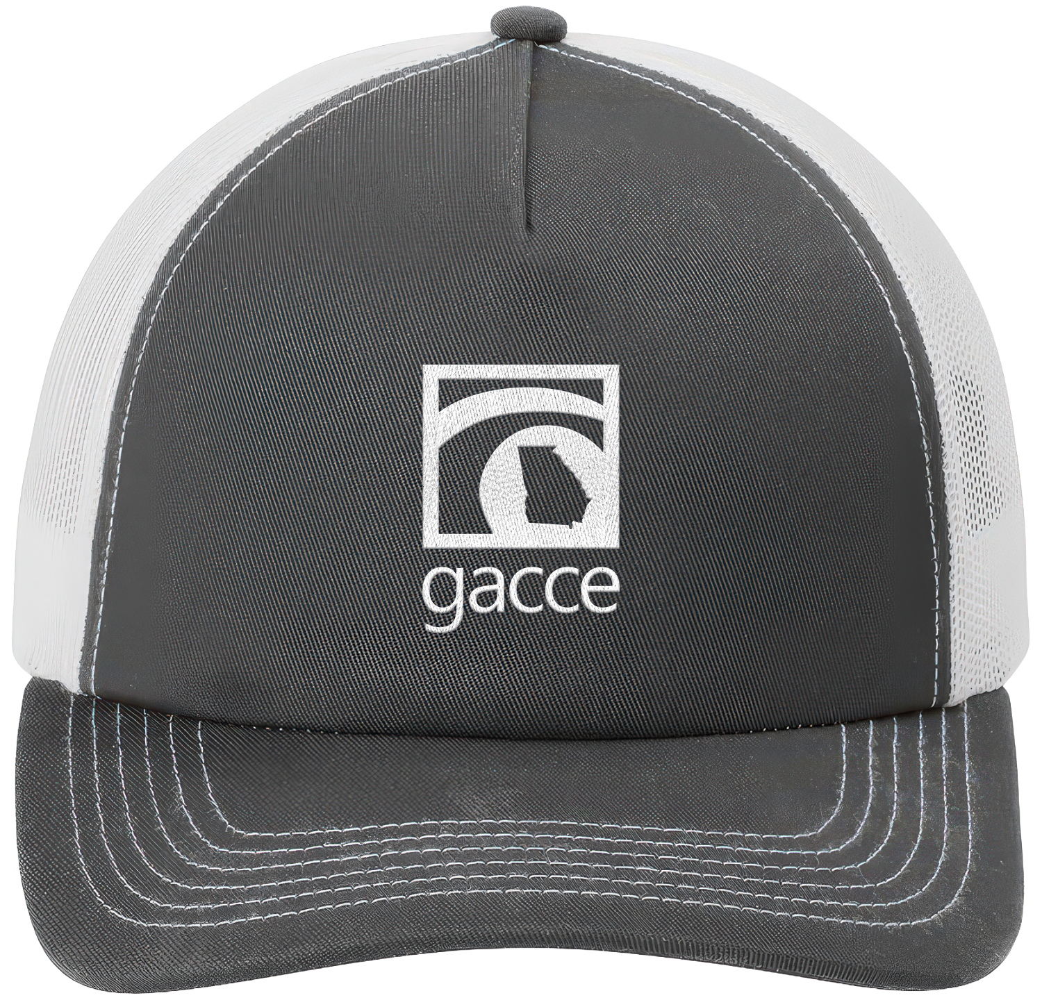 Grey Steel/White 5-Panel Snapback Cap